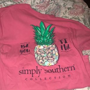 Simply southern shirt. Pineapple. Size large